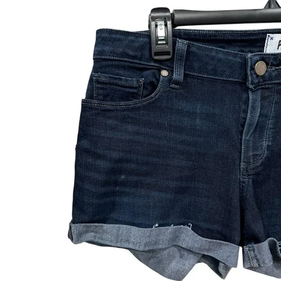 Paige Dark Wash Denim Shorts‎ Womens Cuffed Hem Casual Size 29